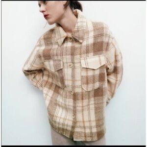 Plaid Button-Up Women's Jacket
